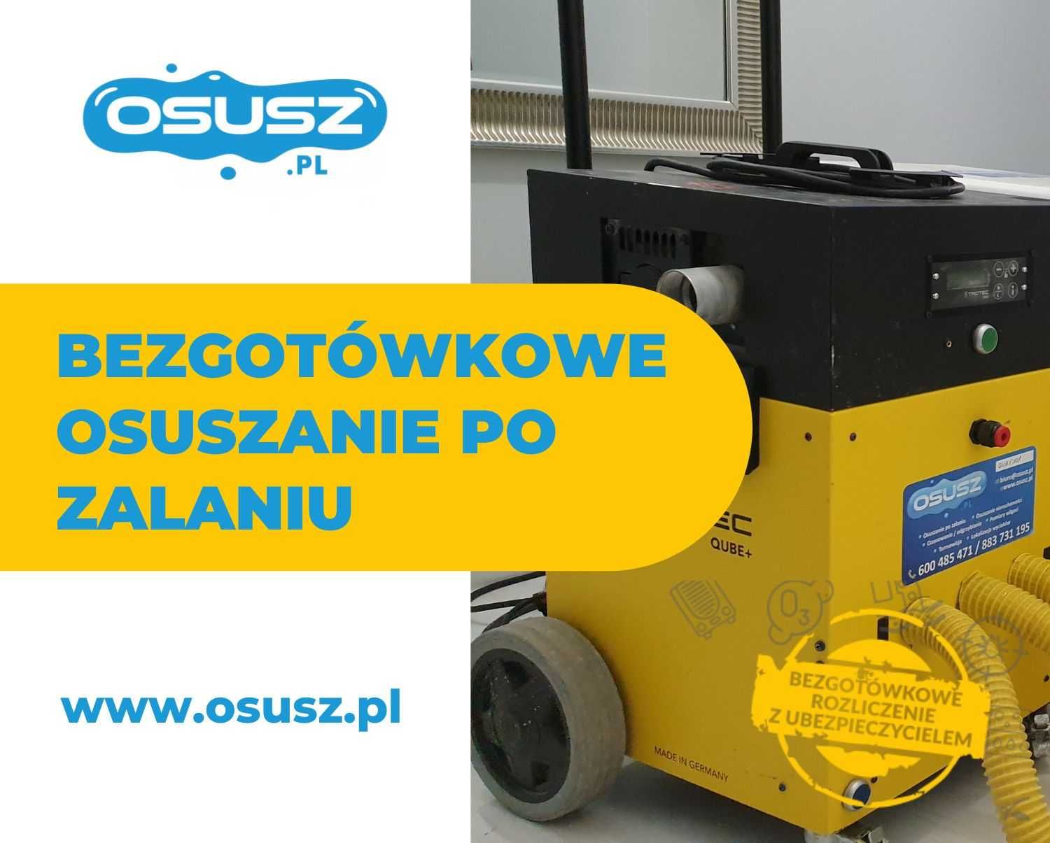 Osuszanie budynków, Osuszanie po zalaniu mieszkania, domu, Osuszacz