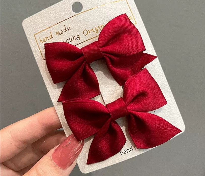 Spinki kokardki dla dziewczynki święta