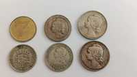 Diversas, moedas e 1 ficha "7"