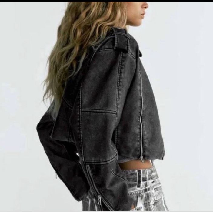 Куртка жіноча сіра zara M нова