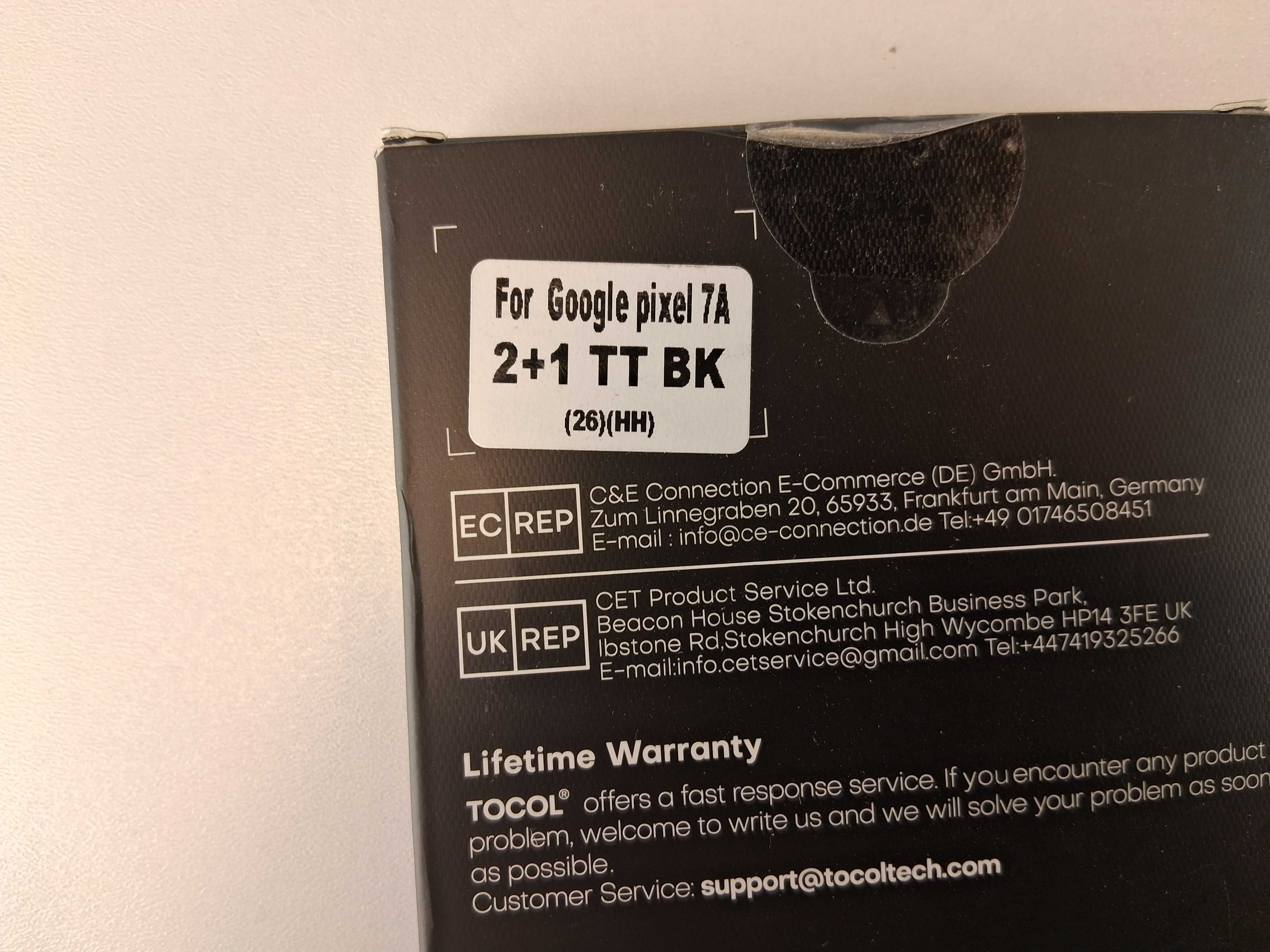 Y173 Etui + Szkło Hartowane Tocol Google Pixel 7A Czarne