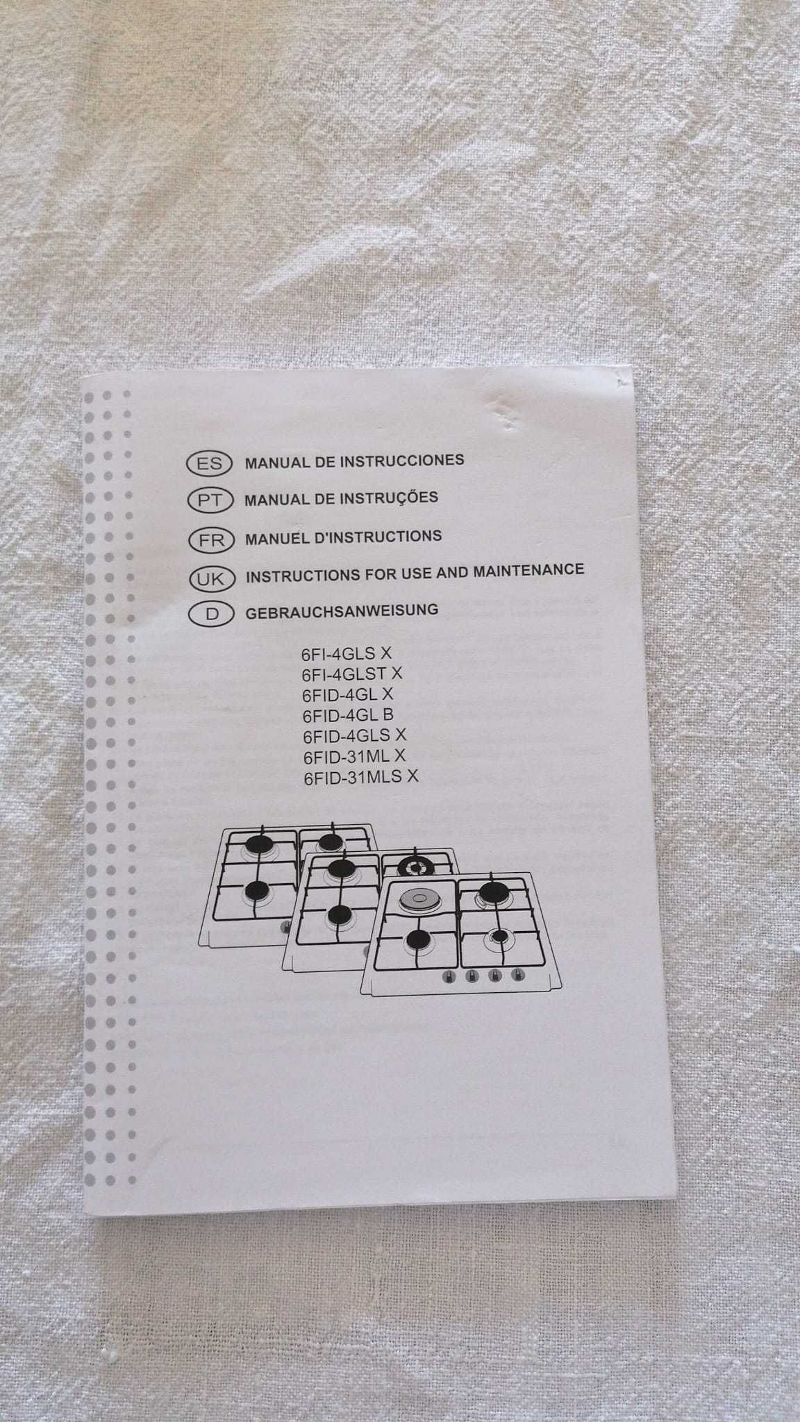 Placa a gás e exaustor Fagor