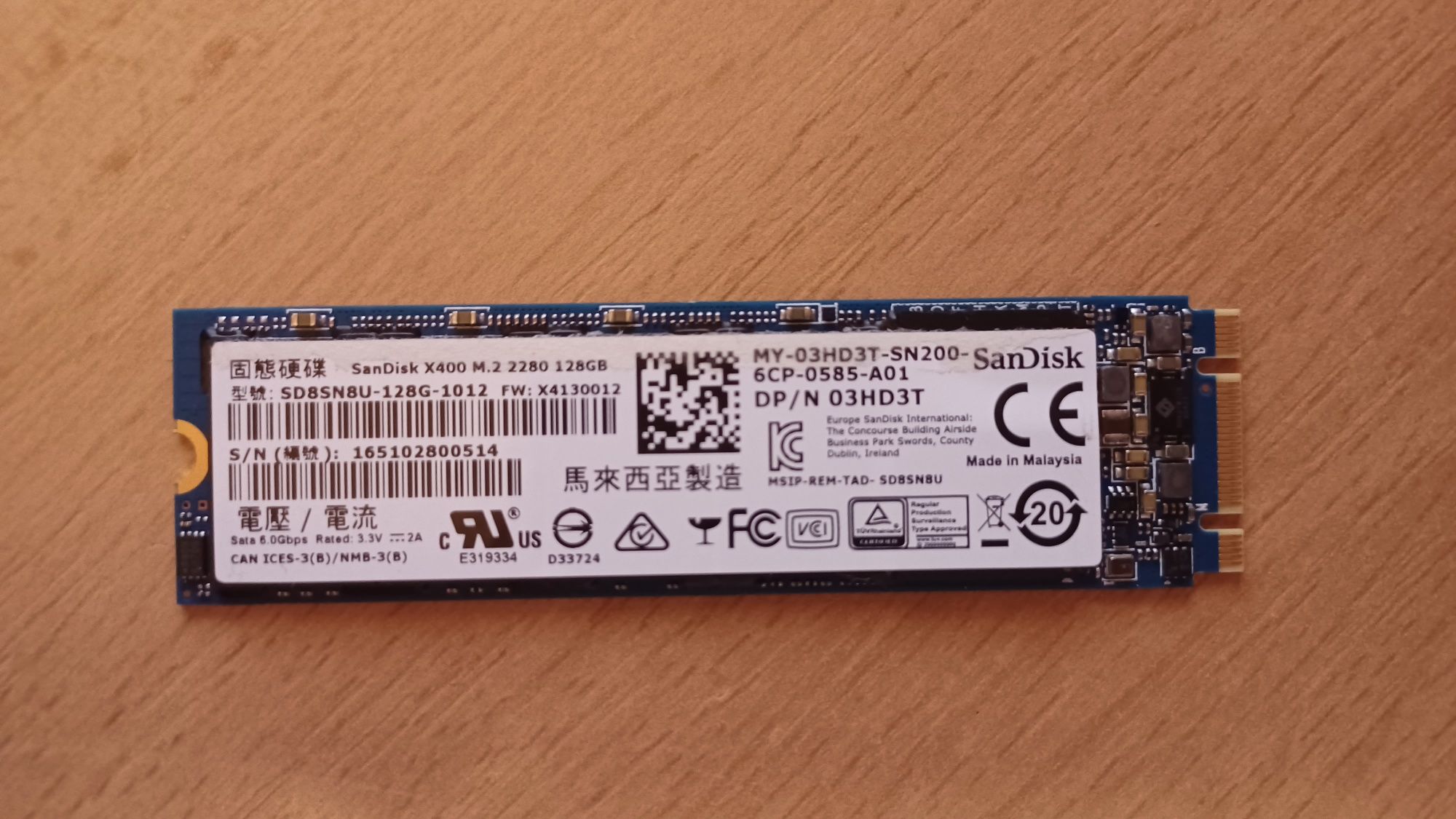 Dysk SSD 128GB M.2 SATA SanDisk, Gwarancja !