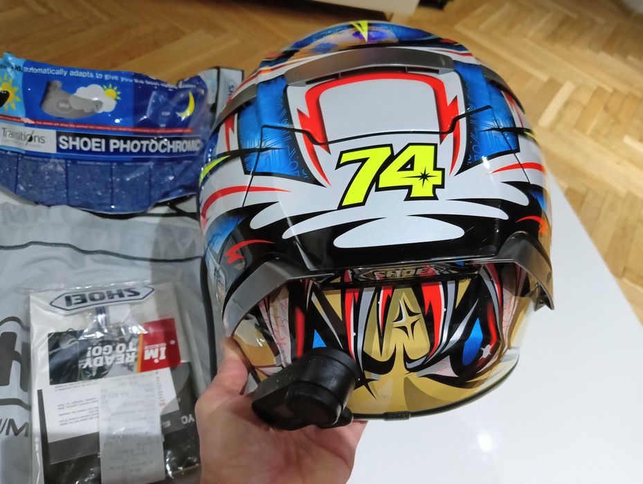 kask  SHOEI X-SPIRIT III Daijiro+Interkom +szyba FOTOCHROM  rozm.M