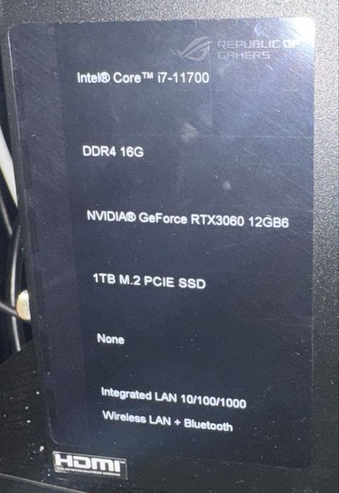 Vendo computador ROG