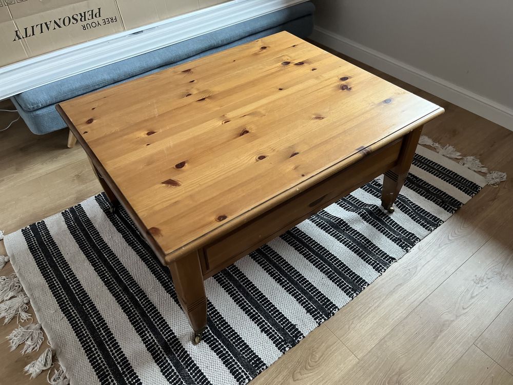 Stół kawowy ława eklektyczna drewniana lite drewno boho stolik