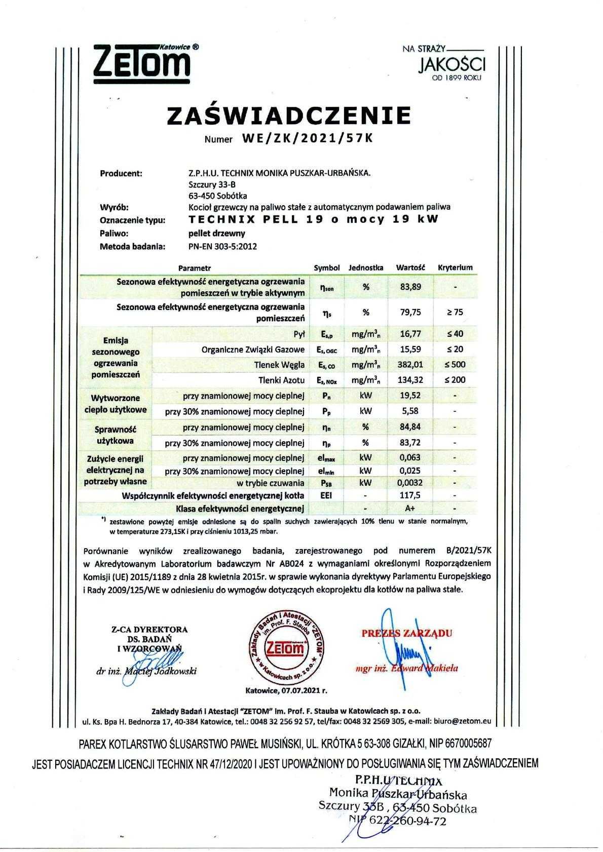 Kocioł Piec C.O. z podajnikiem Pellet 19kW 5 klasa Dotacje