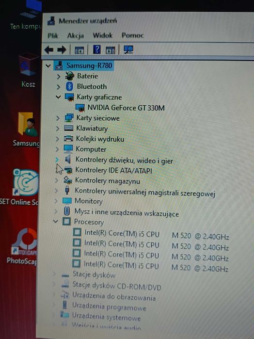 Śliczny Samsung R780 - cpu-i5 / Nvidia GT330m / ssd-240gb / ram-8gb