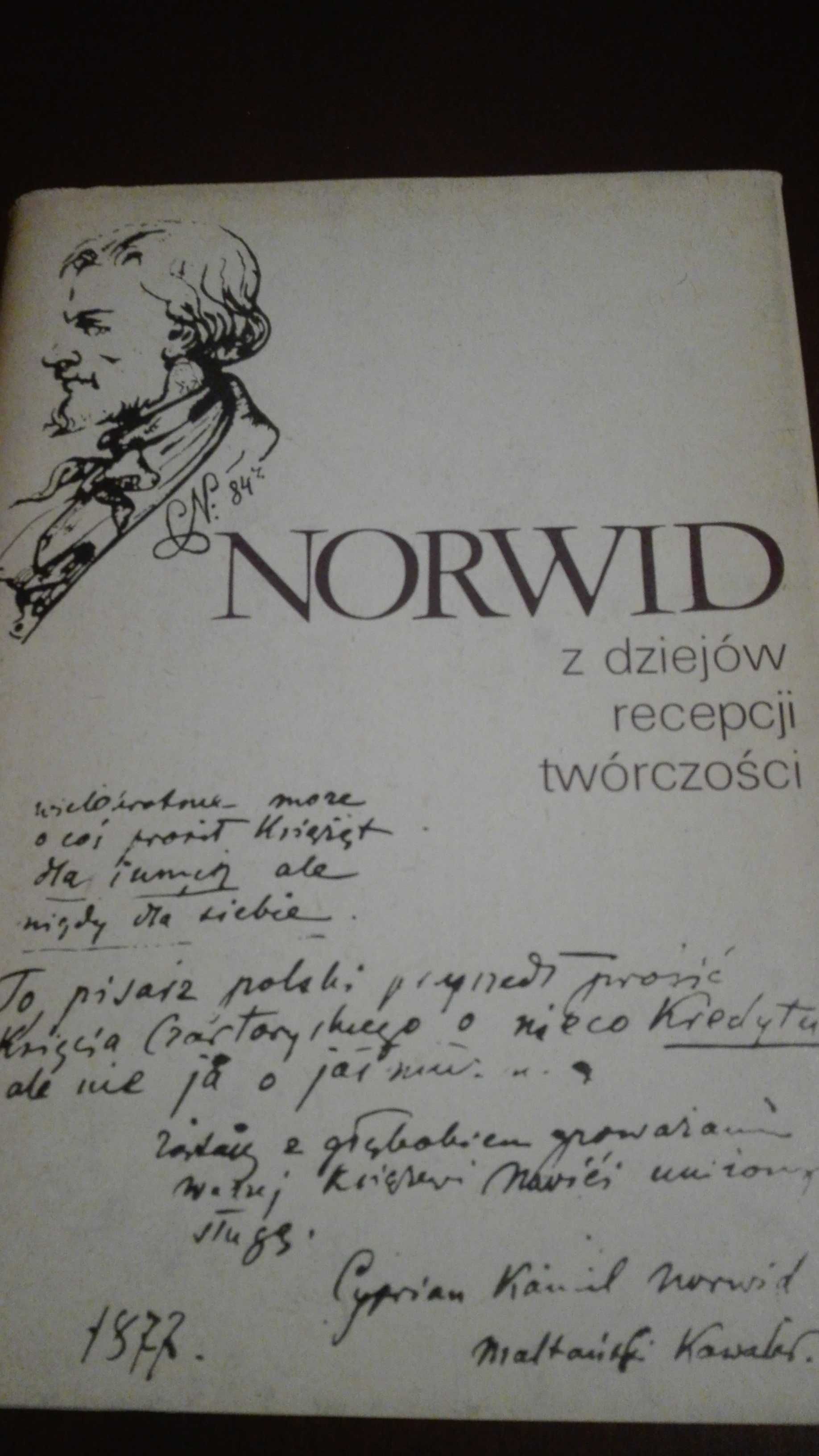 Norwid - z dziejów recepcji twórczości