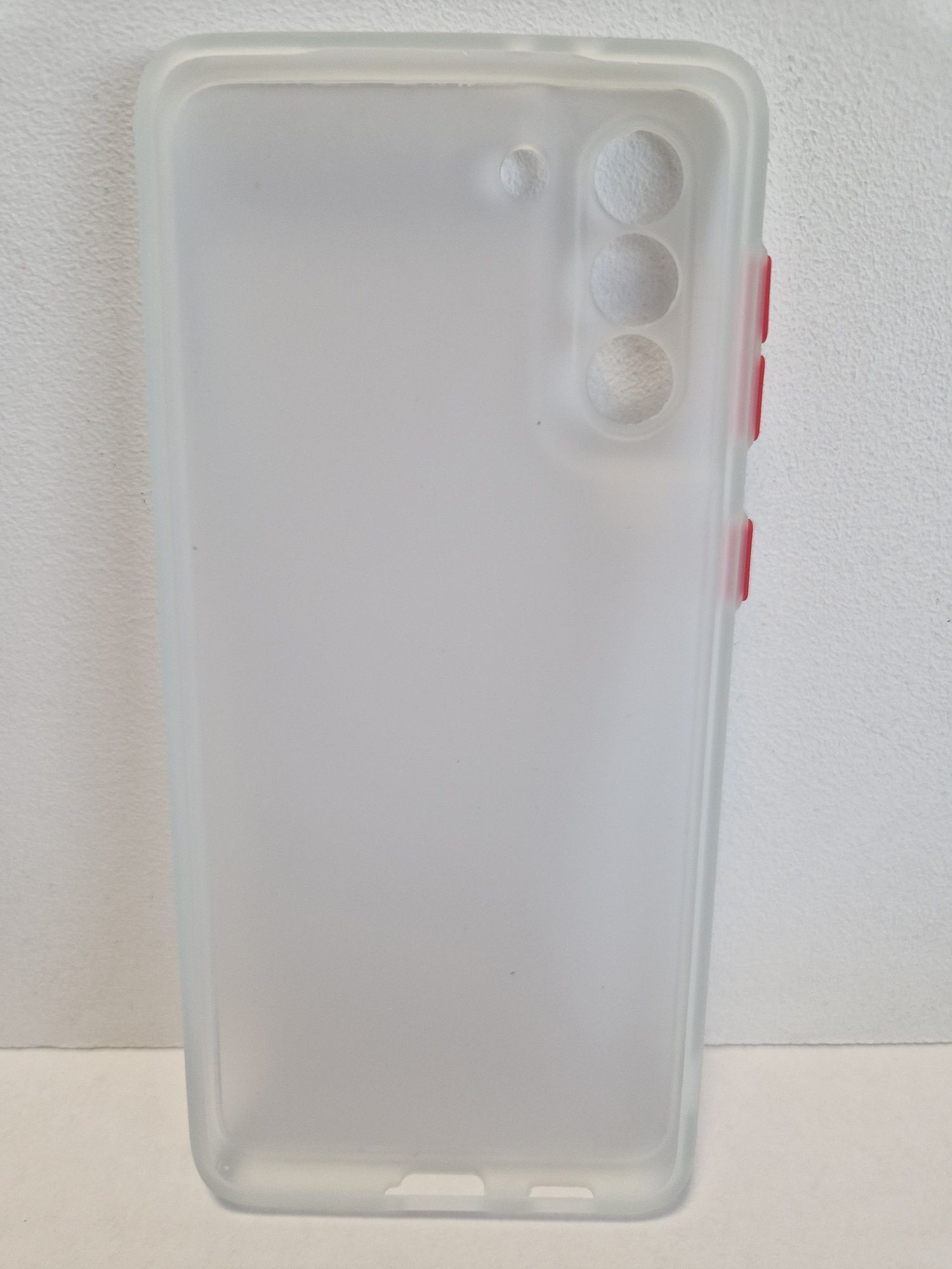 Vennus Color Button Bumper do Samsung Galaxy S21 Plus Przezroczysty