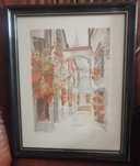 Quadro Litografia "Rua Típica Sevilha" de Francisco Sillué - Numerada