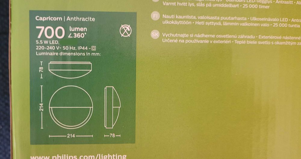 2 Candeeiros Philips de exterior