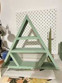 Półka trójkątna handmade szałwiowa