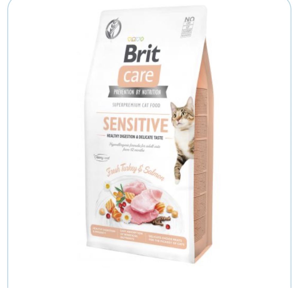 Brit Care Cat GF Sensitive HDigestion & Delicate Taste для котів 7 кг