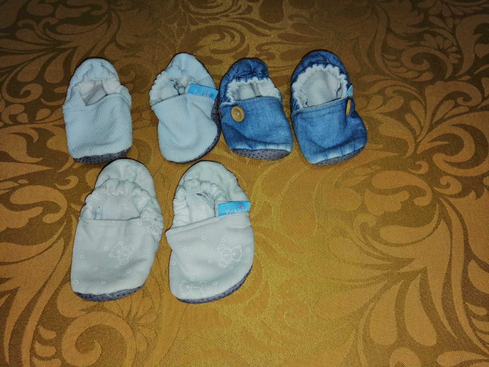 3 pares de sapatinhos feitos à mão, Passito, 6-12 meses