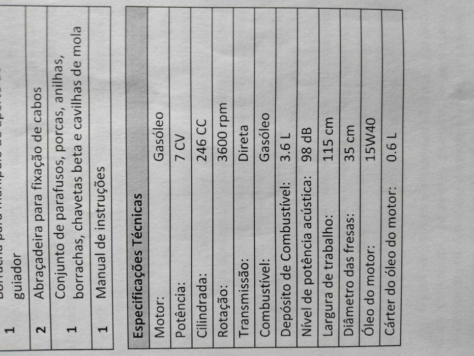 Moto enxada VITO pouco uso - gasoléo