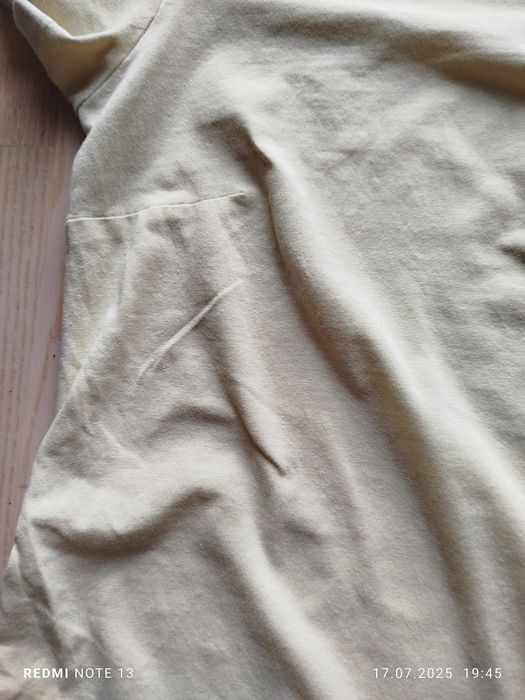 Jasnożółta pastelowa żółta koszulka z krótkim rękawem bluzka t-shirt c