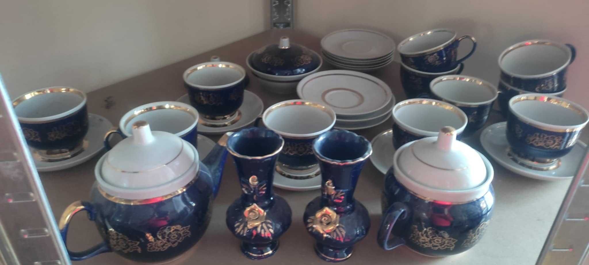 Zestaw Porcelana Serwis Kawowy Retro Zabytkowy Ukraina - Lata 80