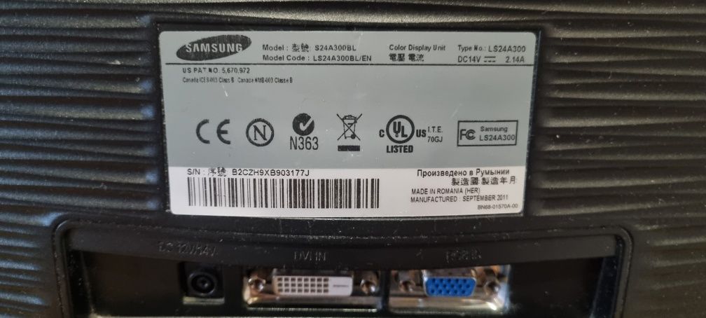 Monitor samsung LS24A300BL