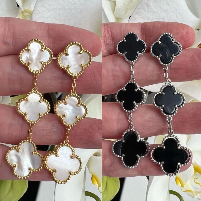 Сережки клевер van cleef підвіски браслети срібні золоті