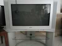 TV Sony Trinitron cinzenta com movel