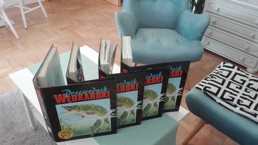Przewodnik Wędkarski + 4 Segregatory Kolekcja 80 zeszytów Stan idealny