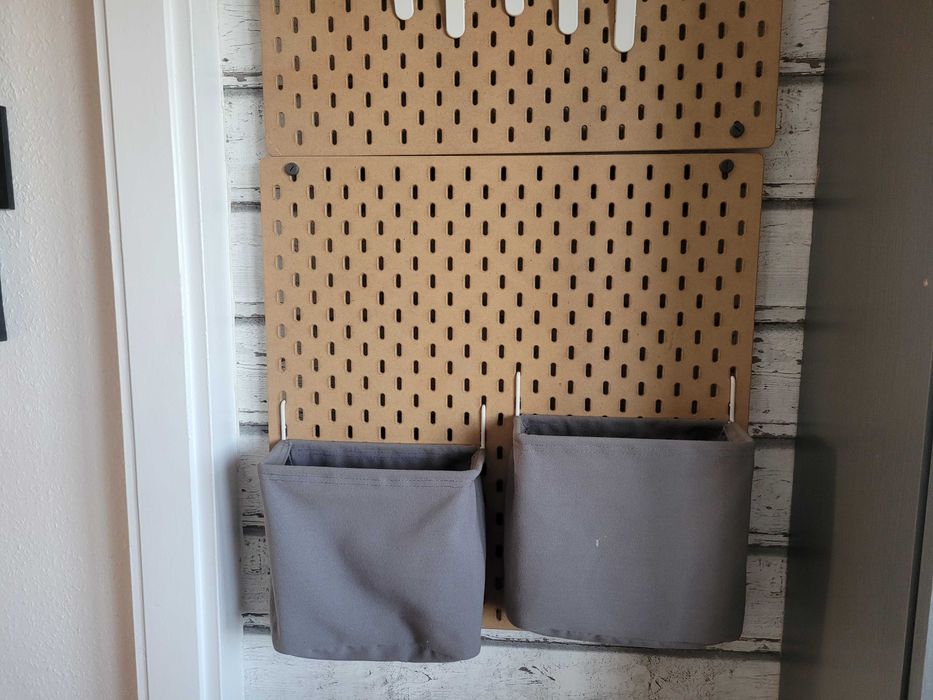 Tablica perforowana skadis ikea drewno