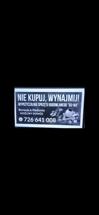 Wypożyczalnia sprzętu budowlanego