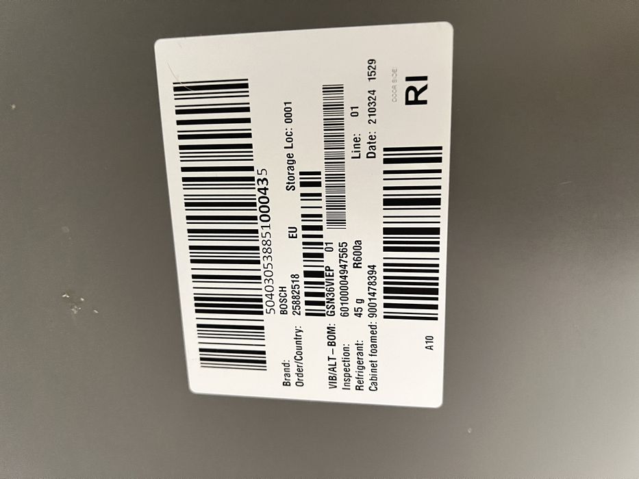 Congelador bosh Congelador de instalação livre 176 x 60 cm Look inox