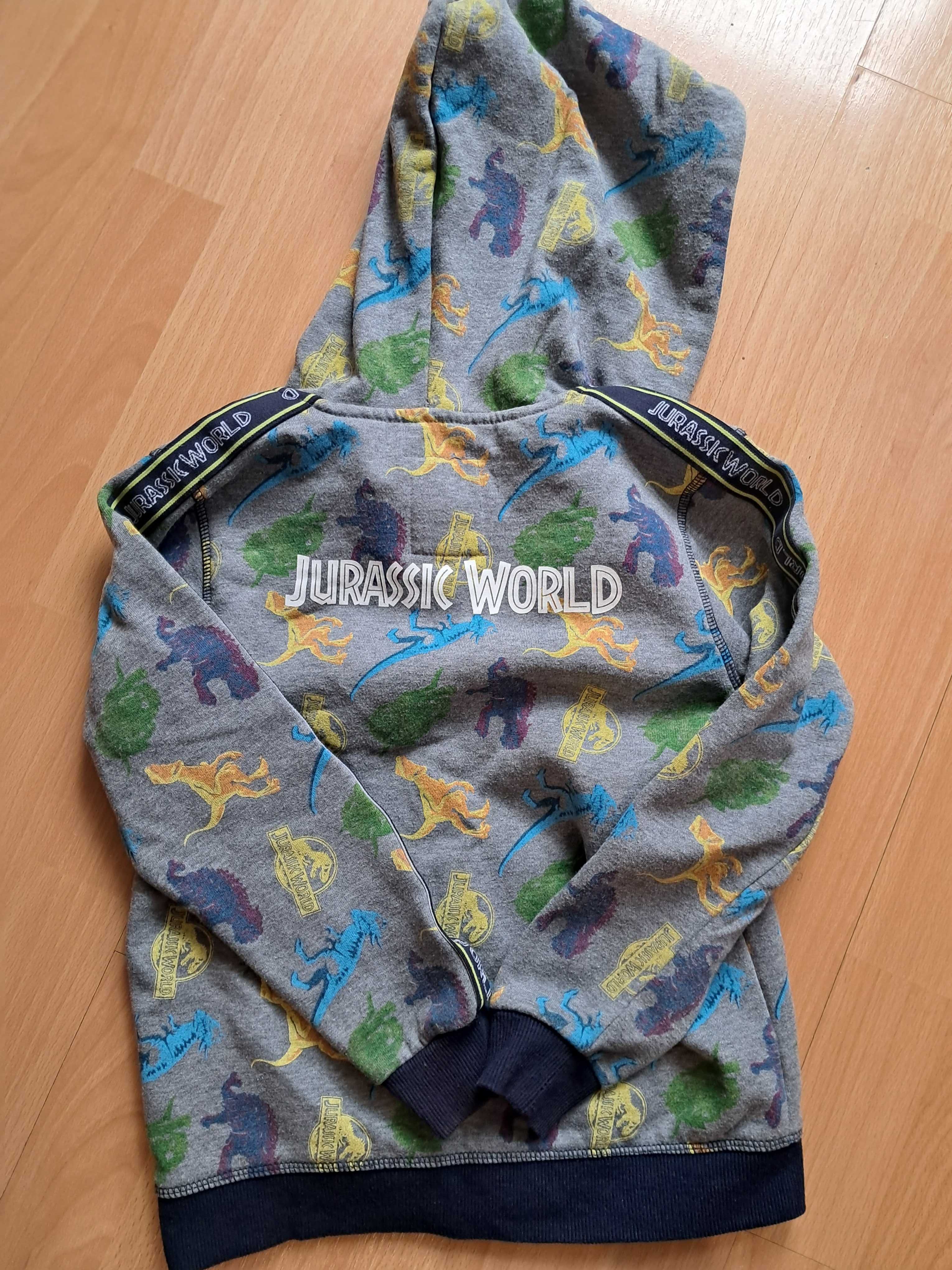 Bluza z kapturem na zamek COOL CLUB Smyk 128 dinozaury Jurassic Parc