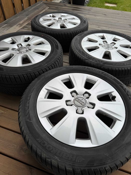 Oryginalne alufelgi Audi 16" z oponami zimowymi Hankook - komplet