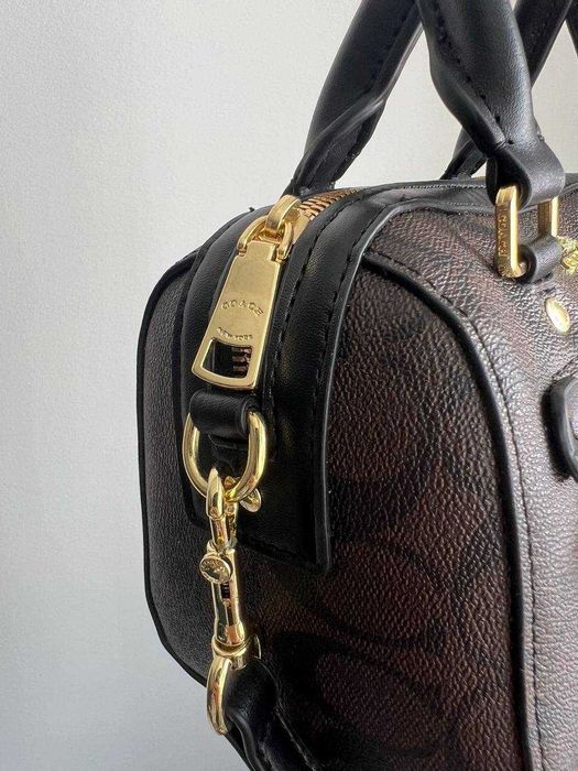 Coach Rowan Satchel Zip In Signature Canvas Brown