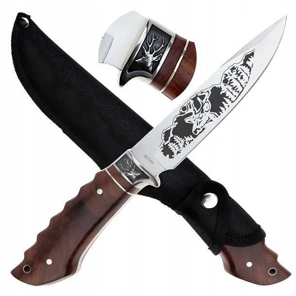 Nóż Taktyczny Myśliwski BSH 28cm Ciężki Solidny Stalowe Ostrze n215