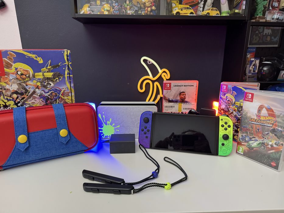 Switch OLED Splatoon 3 Edition. idealny stan + pełny zestaw