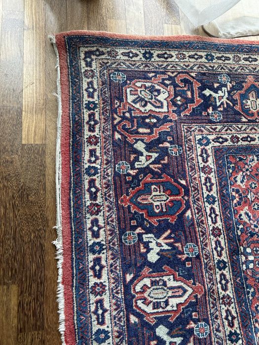 Tapete oriental indiano em pura lã feito à mao,original,lavado.345x240