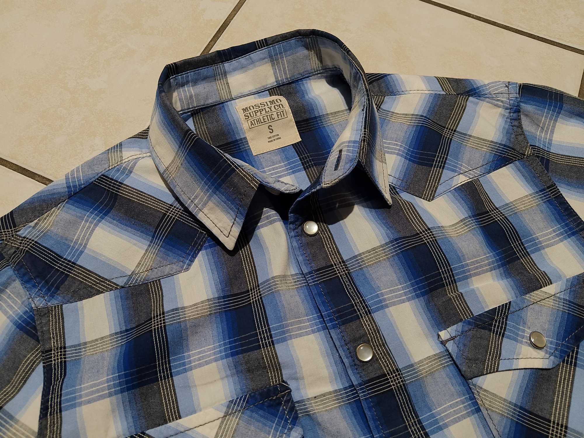 MOSSIMO SUPPLY USA - NOWA! Koszula Męska na Zatrzaski rozmiar S