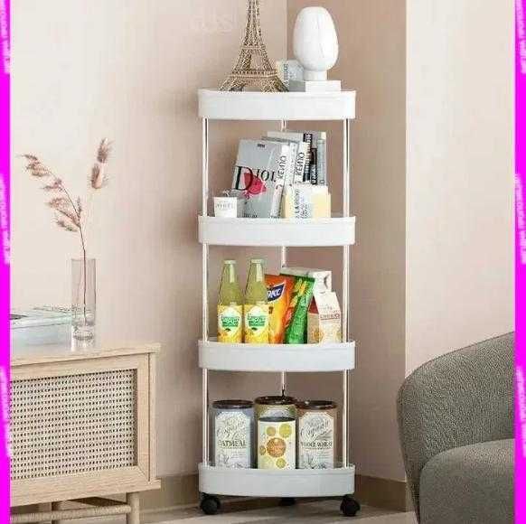 Підлогова кутова 495 гр полиця органайзер на коліщатках етажерка
