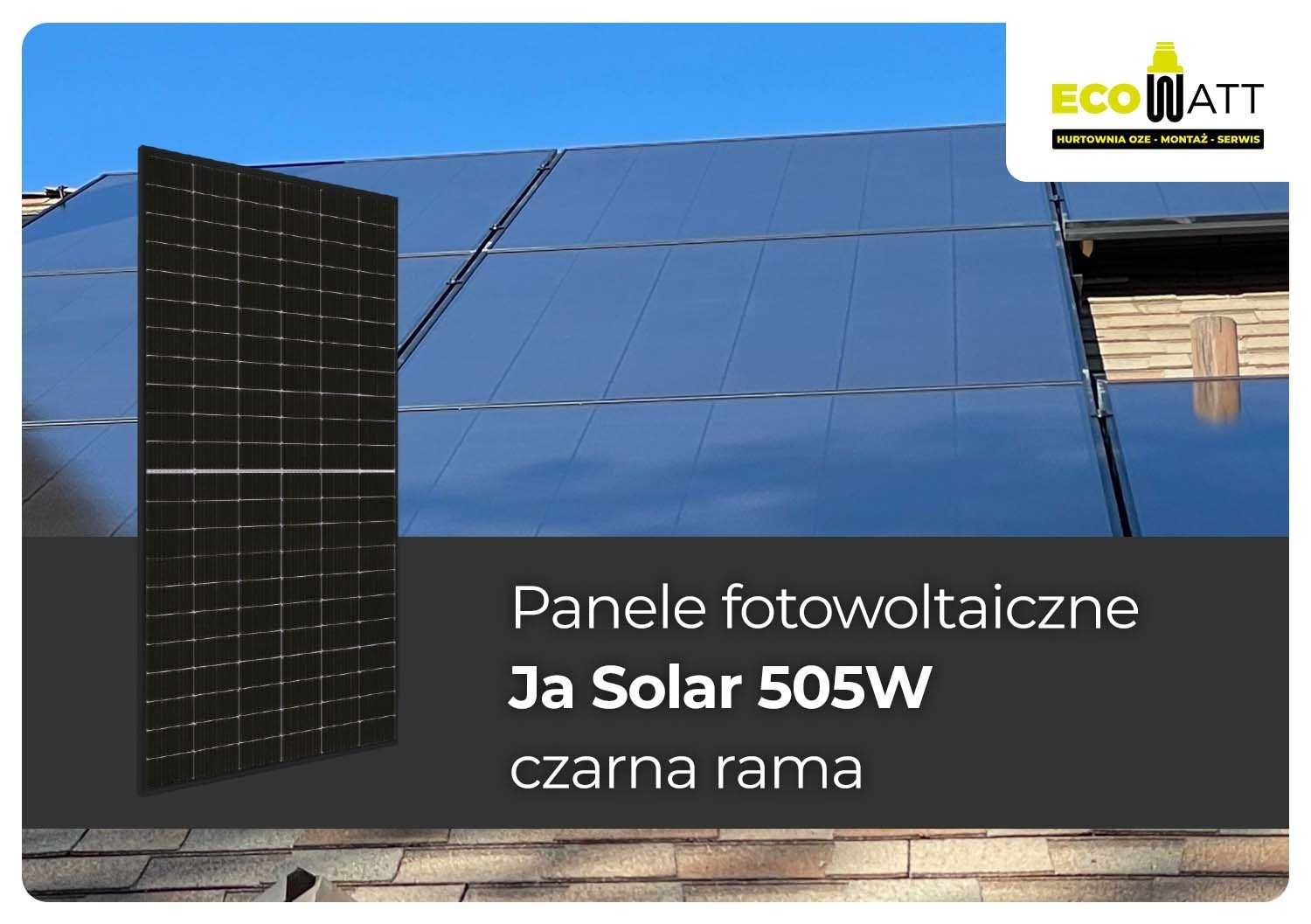 Panele fotowoltaiczne Ja Solar 505W, czarna rama, (CENA BRUTTO)