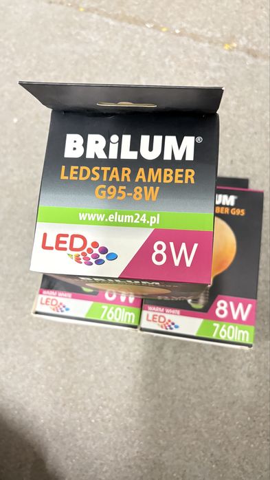 LED Żarówka LEDSTAR Amber 3 szt G95 E27/8W/230V 2200K