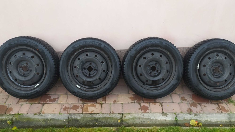 koła 4x100 r15, felgi z oponami zimowymi hankook 175/65/r15