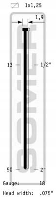 Sztyfty 12 (18 Ga) 7000 Szt. 50 Mm