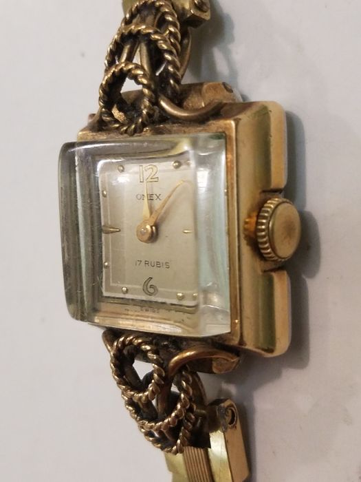 Часы позолоченные Omex 17 rubis 20 mikron Edelstahl-Boden на ходу
