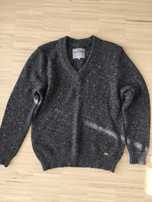 QS- casual sweter wełniany szary damski r.L