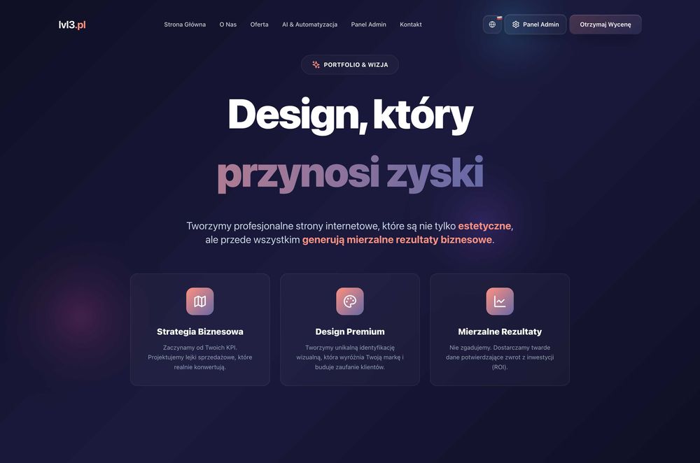 Profesjonalna strona WWW - Projekt + e-mail