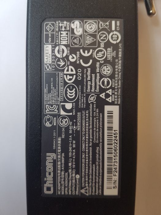 19В 4.7А Блок живлення до ноутбука Acer Асер A10-090P3A