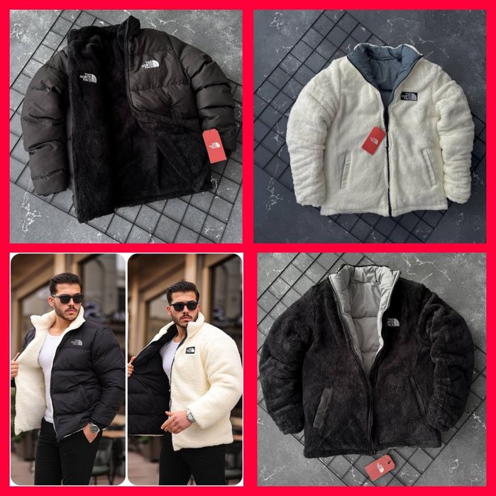 Куртка мужская The North Face, куртка двухсторонняя на овчине, s-xxl