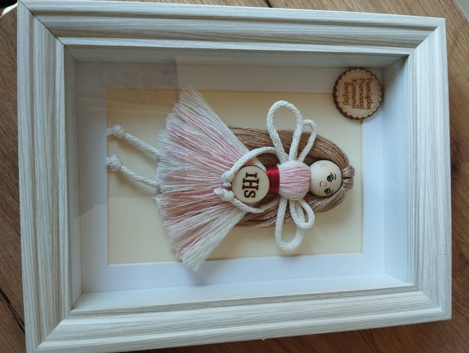 Ramka anioł pamiątka pierwszej Komunii Świętej