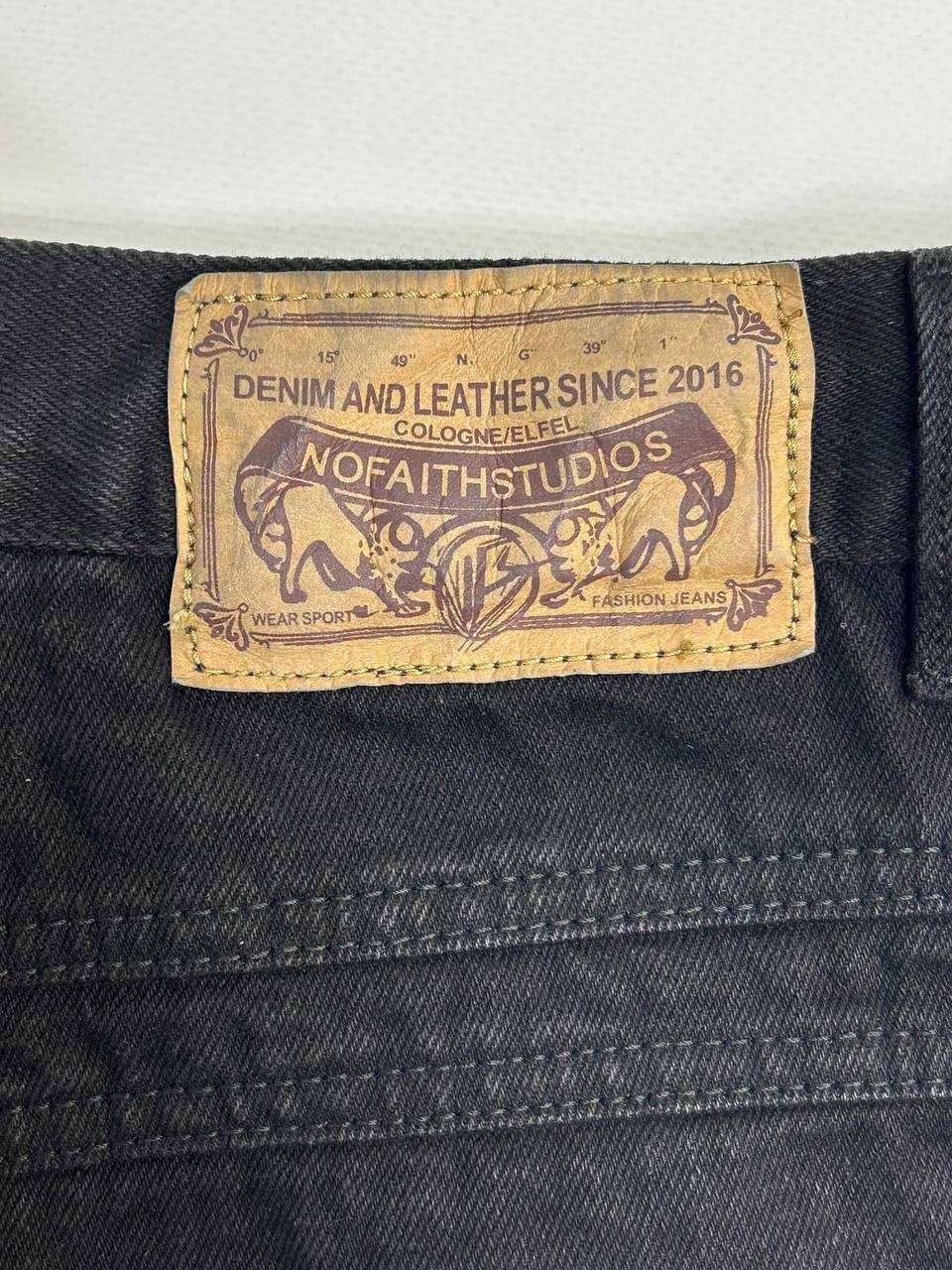 NFS NO FAITH STUDIOS baggy faded jeans archive opium джинсы черные S M