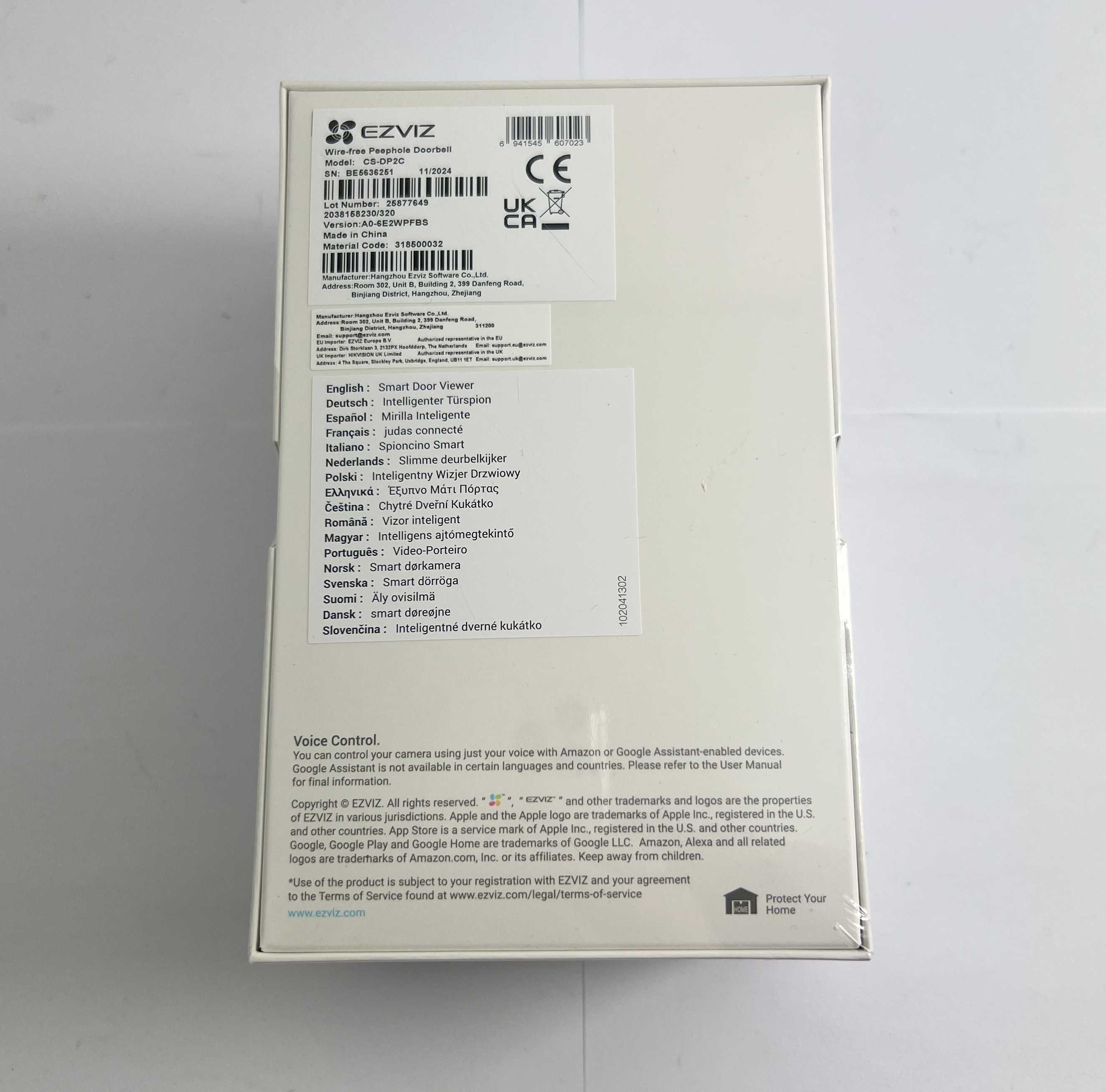 Inteligentny Wizjer Drzwiowy EZVIZ CS-DP2C