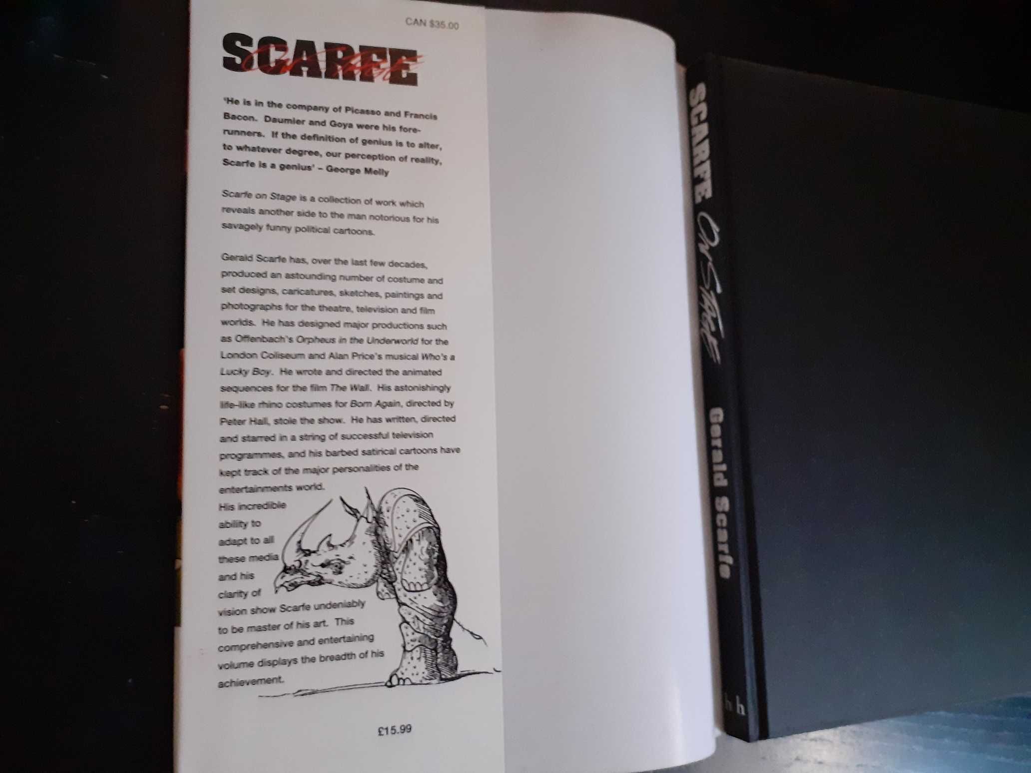 Livro SCARFE on stage - Gerald Scarfe (ilustrações Pink Floyd)